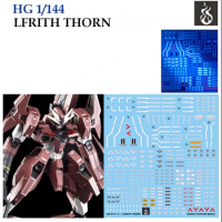 for HG 1/144 EDM-GA-02 Lfrith Thorn High Grade HGTWFM 18 Witch From Mercury Water Slide Pre-Cut UV Light Reactive Decal Sticker