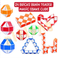 24 Blocks Snake 3D Magic Cubes Intelligent Brain Toy Magic Magic Ruler Shapes Toys Game Permainan Bu