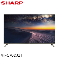 SHARP 夏普 70吋 4K無邊際智慧連網液晶顯示器 電視 4T-C70DJ1T
