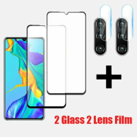 4 in 1 Tempered Glass Screen Protector For Huawei P60 P50 P40 P30 Pro Back Camera Lens Glass For Huawei P30 P20 Lite 7X 8X 9X