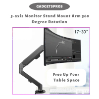 [Ready Stock] 5-axis Monitor Stand Mount Arm 360 Degree Rotation | Cold Rolled Steel | Powder Coat A