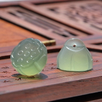 岫玉蓮蓬吊墜蓮子散珠 diy手鏈項鏈配件手工雕刻玉石蓮花配飾