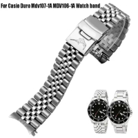 3 Styles Diving Steel Straps For Casio Duro Mdv107-1A MDV106-1A Watch Wristband Bracelet Metal Watchbands 22mm Replacement Parts