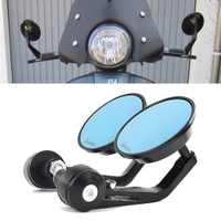 กระจกรถจักรยานยนต์อลูมิเนียม Handle Bar End กระจกมองหลังด้านข้างอุปกรณ์เสริมสำหรับ Vespa GT GTS G 60 125 200 250 300 300ie