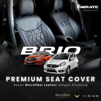Sarung Jok Mobil Honda Brio Semi Kulit / Cover Jok Mobil Honda Brio Tahan Air dan Debu Bahan Microfi