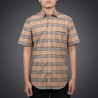 BURBERRY SIMPSON CHECK VINTAGE SHORT SLEEVE (100% AUTHENTIC) L