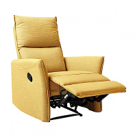 hoi! 林氏木業頭手動型獨立筒單人躺椅沙發 LS170-芒果黃 (H014307953)