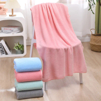 Khăn tắm lưới dệt 100% polyester, chất liệu vải san hô, họa tiết dứa, khăn tắm lớn, mềm mại và thấm 