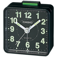 【CASIO 卡西歐】復古造型輕巧指針鬧鐘(黑-TQ-140-1)