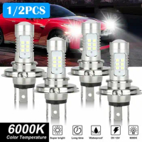 1/2Pcs H4 9003 HB2 LED Headlight Car Fog Light Bulbs High &amp; Low Beam Super White 6000K 15000LM 55W 12V Auto Driving Running Lamp