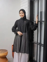 Ederra Ramanda Tunic / Atasan Lace Wanita / Atasan Wanita / Tunic Wanita S/M Black
