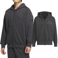 Adidas ASZ SWT FZ HD 男款 深灰色 運動 休閒 拉鍊 連帽 厚磅 寬鬆 毛圈布 外套 JM2035