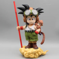 2023 New Anime Dragon Ball Son Goku Figure With Monkey Kid Goku Action Figure 26cm Pvc Statue Collection Model Toys Gifts