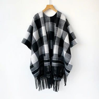 Outer Winter Syal Jubah Ponco / Baju Luaran Musim Dingin / Mantel Jubah Wool Rajut / Scarf Outer Win