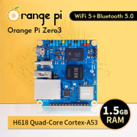 Orange Pi Zero 3 1.5GB RAM DDR4 Allwinner H618 Mini PC Board Orange Pi Zero3 WiFi Bluetooth BLE SBC Single Board Computer