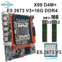 KEYIYOU X99D4M LGA 2011-3 motherboard kit xeon 2.4GHz E5 2673 V3 Kit DDR4 memory 16GB 2133MHz