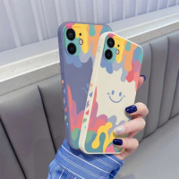 For Huawei Y7a Case For Huawei P smart 2021 Huawei nova 7i Nova 5T 5 T Cream Smile Face Phone Case Luxury Cartoon Silicone Cover