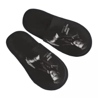 Johnny Hallyday House Slippers Women Comfy Memory Foam France Mucisian Slip On Hotel Slipper Shoes