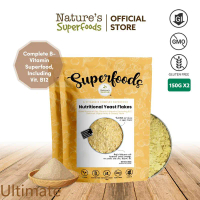 Bundle Deal: Nature's Superfoods Premium Nutritional Yeast Flakes 150g Packs x2 l Complete B Vitamin