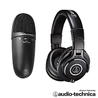 audio-technica 高性能收音USB麥克風 AT9934USB + 專業型監聽耳 ATHM40x