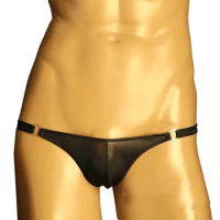 Men Sexy Briefs Low Waist Soft Underwear Pouch Panties Solid Color Thongs Low Waist G-String Ultra-thin Bikini Thongs Man