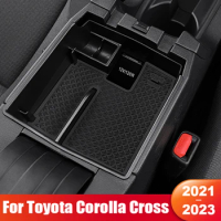 For Toyota Corolla Cross XG10 2021 2022 2023 Hybrid Car Central Console Armrest Box Storage Container Tray Accessories