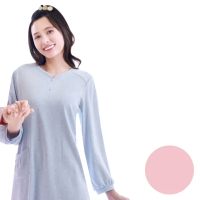 【Wacoal 華歌爾】睡衣-睡眠研究系列 M-L小方格舒眠絨洋裝 LWB05833PF(貝殼粉)