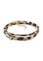 Elli Jewelry Gelang Wanita Perak 925 Lapis Emas Motif Leopard Kulit Elegan