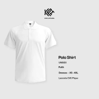 Terbaru!! Kaos Polo Shirt CVC Pique KPM Apparel Big Size Part 1 - Putih, 4XL