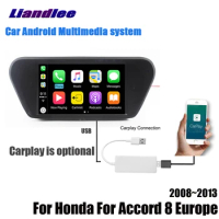 For Honda Accord 8 Europe 2008~2013 Android 2+32G HD Car Screen Radio GPS Navigation Maps Camera OBD