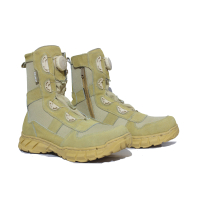Gozwat Seth Sepatu Tactical PDL Gurun Tali Putar Kulit Suede Asli Krem Cream Satpol PP PNS Kemhan Ke