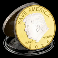 2024 SAVE AMERICA Commemorative Coin American Eagle Commander In Chief DONALD J. Trump Coins