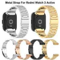Replacement Stainless Steel Strap New Metal Smart Bracelet Accessories Fashion Watchband for Redmi Watch 3 Active Smart Watch
