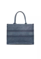 Dior 二手 Dior 中斜紋牛仔布書形托特包