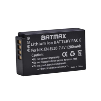 Batmax 1Pc EN-EL20 EN EL20 ENEL20 Battery for Nikon EN-EL20a 1 J1 J2 J3 S1 Digital Camera