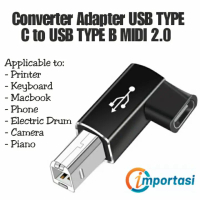 Converter Adapter USB TYPE C to USB TYPE B MIDI 2.0 Printer Keyboard