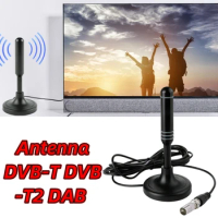 HD Digital Indoor Amplified TV Antenna 300cm Antenna DVB-T DVB-T2 DAB Outdoor Radio TV Aerial Plug and Play for Smart TV