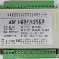 14 channel 16 channel PT100 PT1000 temperature collector acquisition module MODBUS RTU