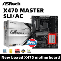 ASRock X470 Master SLI/ac Motherboard Supports AMD X470 Ryzen 9 5950X R7 5700X3D R5 5600 CPU DDR4 34