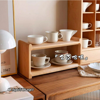 置物架 杯架 實木架 茶具收納架 北歐日式櫻桃木案 頭置物架 實木咖啡杯子