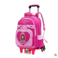 Kids Wheeled Backpacks School Children Backpack with wheels Student Rolling Bag For girls Travel trolley Backpack bags for kids