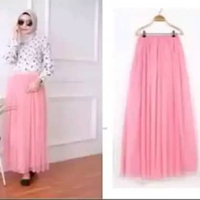 ROK TUTU SKIRT POLOS / ROK JARING / ROK TUTU PREMIUM/ ROK TUTU MAXI SKIRT Semua Ukuran PUTIH