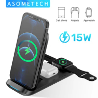 Fast Wireless Charger For Apple iPhone 12 11 Pro XS MAX XR X 8 Apple Watch SE 6 5 4 3 AirPods Pro 3 in 1 Wireless Chargers Dock