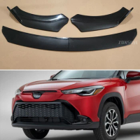 For Toyota Corolla Cross 2020--2024 Year Front Bumper Lip Splitter Spoiler Body Kit Gloss Black