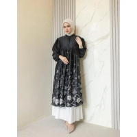 PROMO SEPSIAL !!! [TUNIK SILK PREMIUM] Atasan Tunic Motif Bunga | Tunik Motif Wanita Kekinian | Atas