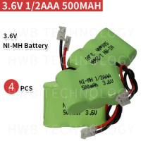 4 PCS/lot New Ni-MH 1/2AAA 3.6V 400mAh Ni MH 1/3 AAA Rechargeable Battery Pack With Plugs For Cordless Phone Free Shipping