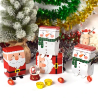 5pcs Christmas Gift Box Christmas Tree Santa Claus Snowman Paper Candy Boxes Biscuits Packing Gift Bags Christmas Decorations