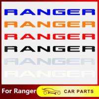 Ranger Grille Top Logo Letter Fit For Ford Ranger 2015-2022 3D Emblem Glue Chromium Styling Original Size ABS Sticker
