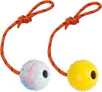 2 Pack Dog Ball K9 Ball on Rope for Reward Fetch Play (6cm)