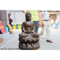 26 Tibet Buddhism Copper Bronze RuLai Sakyamuni Tathagata Amitabha Buddha Statue